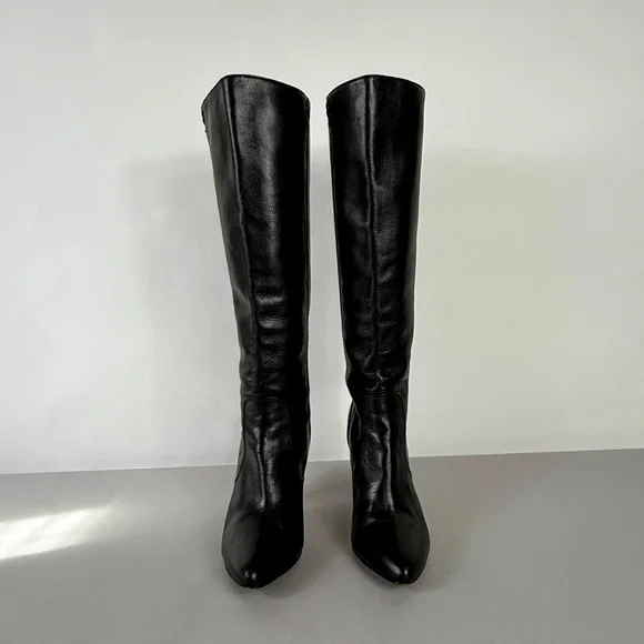 Frye Regina Zip Black Leather Boots - Picture 3 of 12